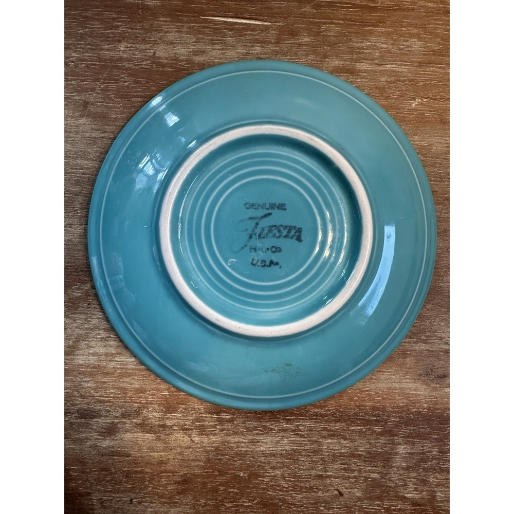 Turquoise Fiesta Saucers Homer Laughlin Fiestaware